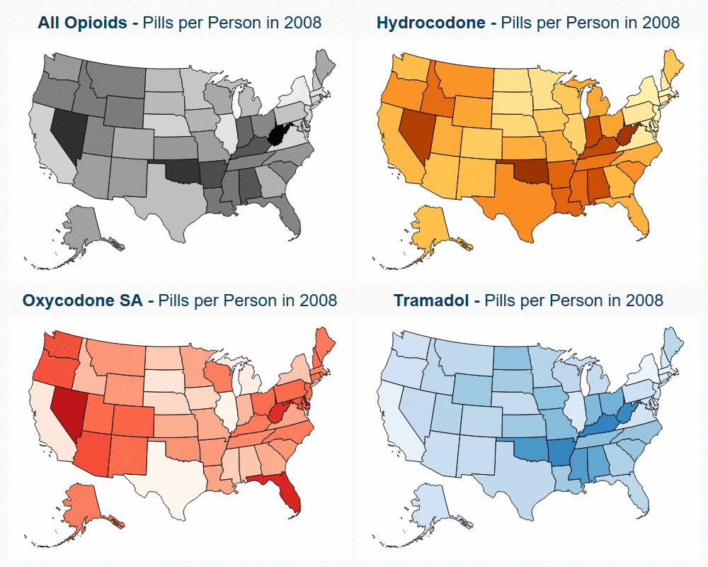 State Variation In Opioid Prescribing Over 10 Years Hcci