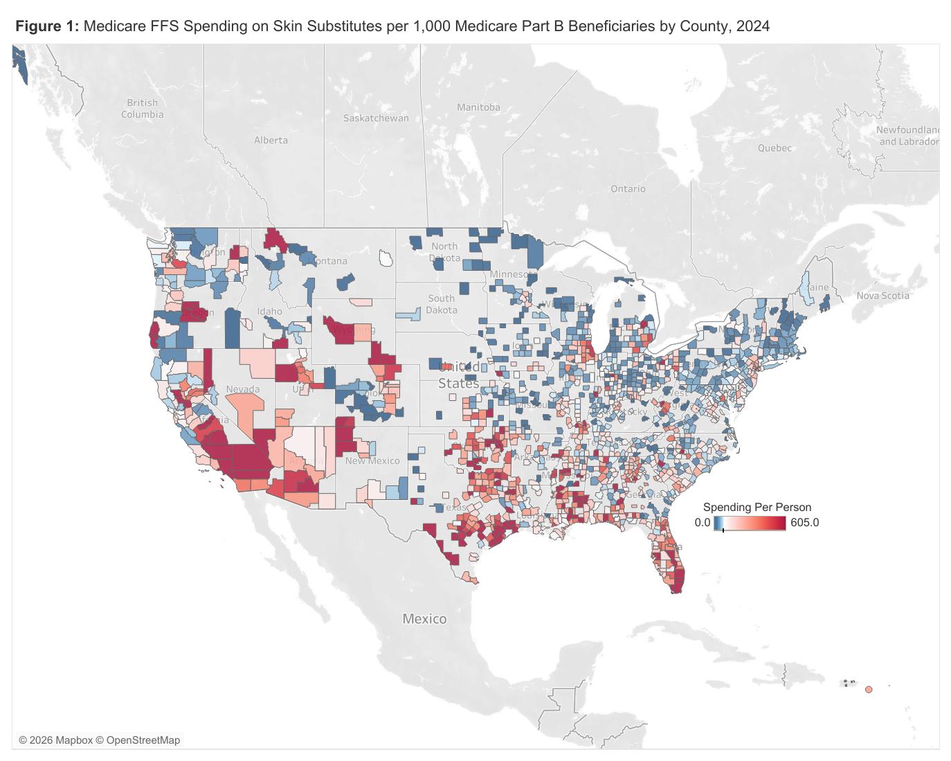 High Medicare Spending on Skin Substitutes Is the Result of Higher Prices, More Patients, and More Products