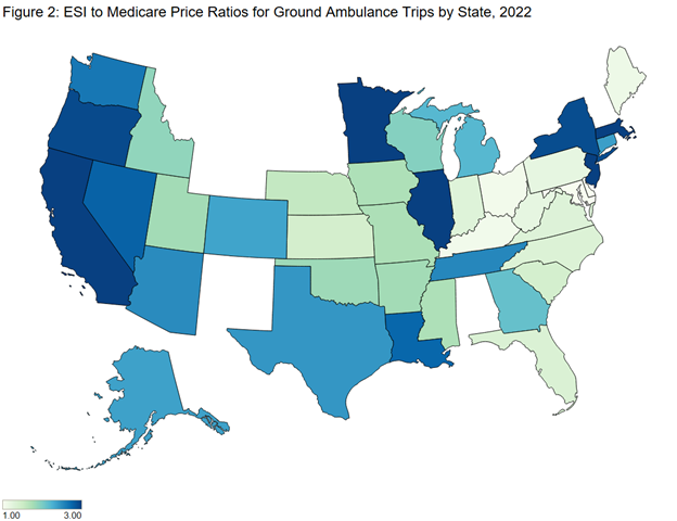 Commercial Prices for Ground Ambulance are Double Medicare Rates